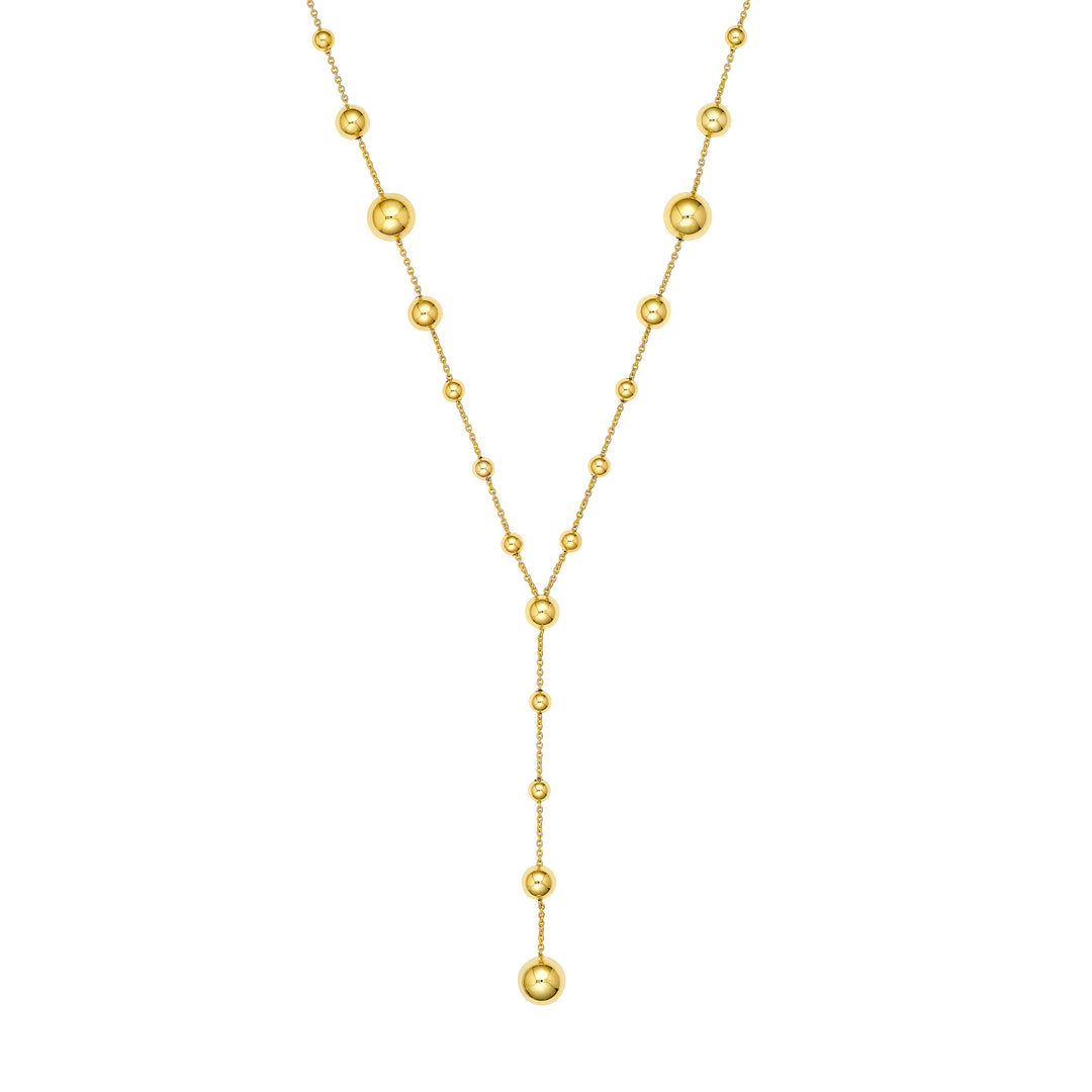 Graduated Bead Lariat Necklace