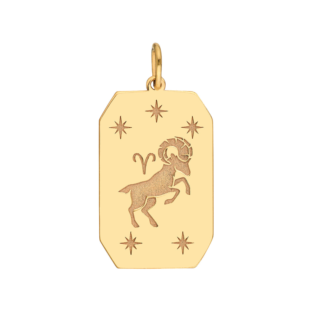 Aries Engraved Pendant