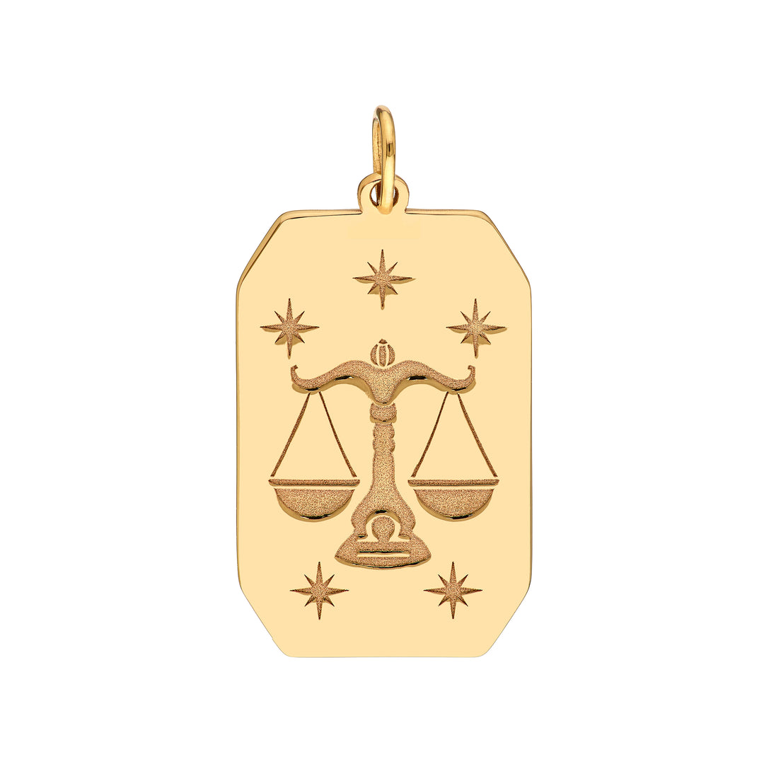 Libra Engraved Pendant