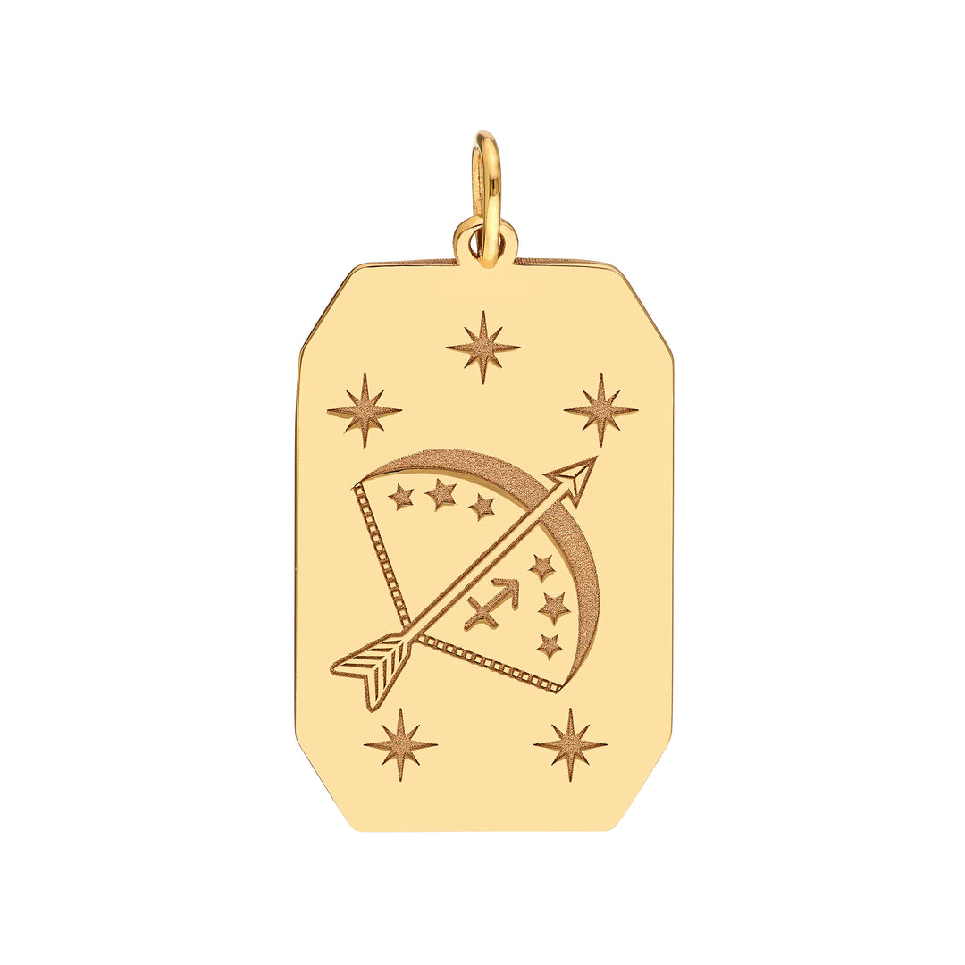 Sagittarius Engraved Pendant