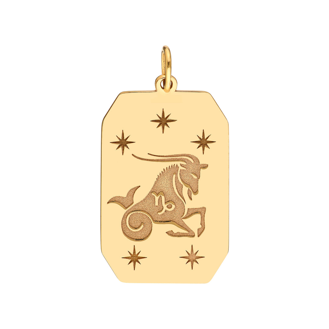 Capricorn Engraved Pendant