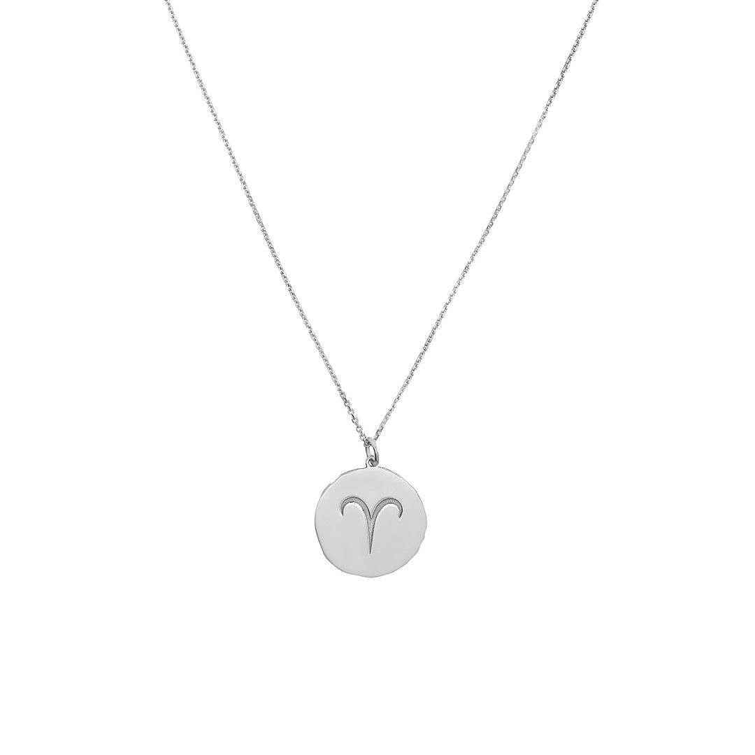 Aries Organic Disc Pendant Necklace