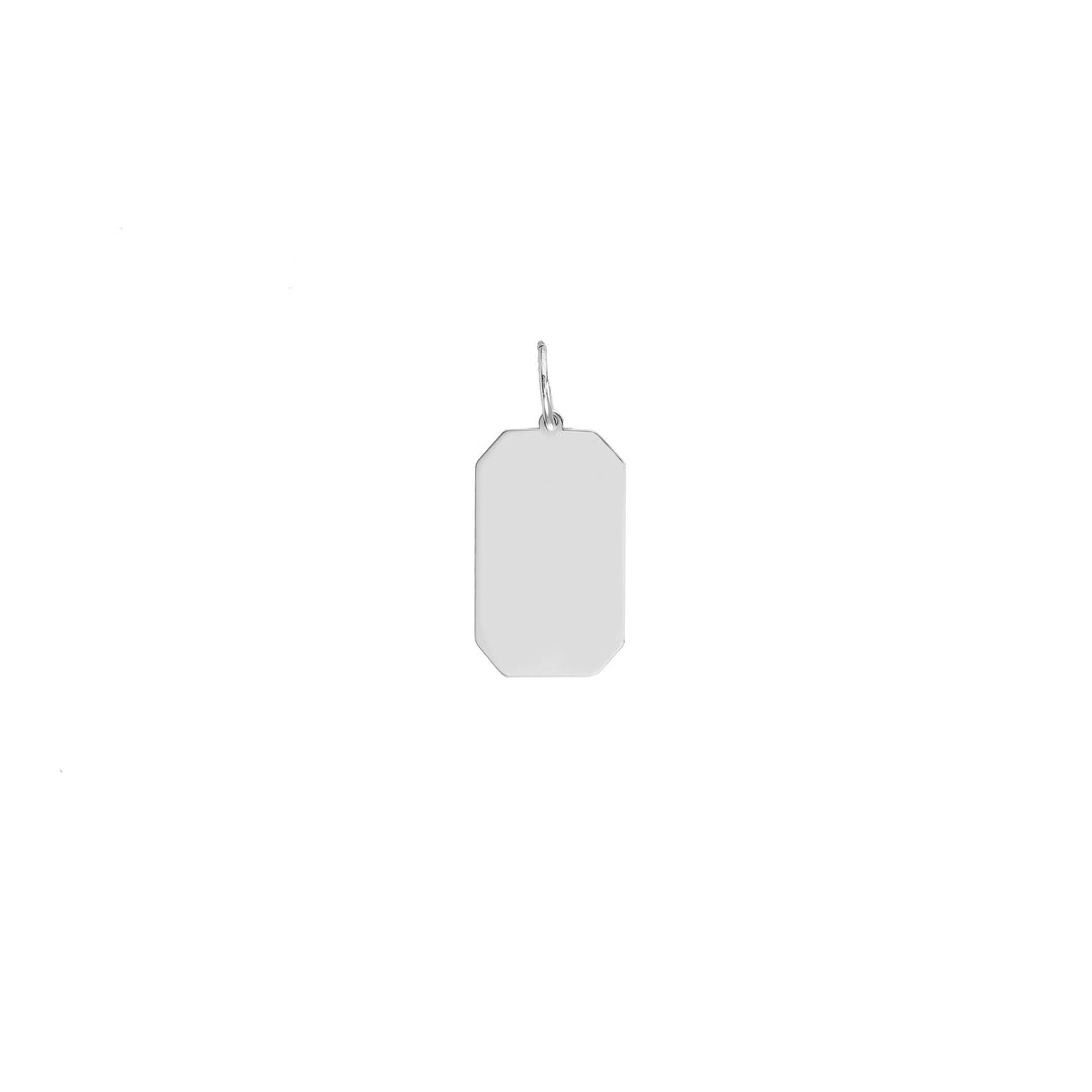 Cutoff Rectangular Engravable Charm