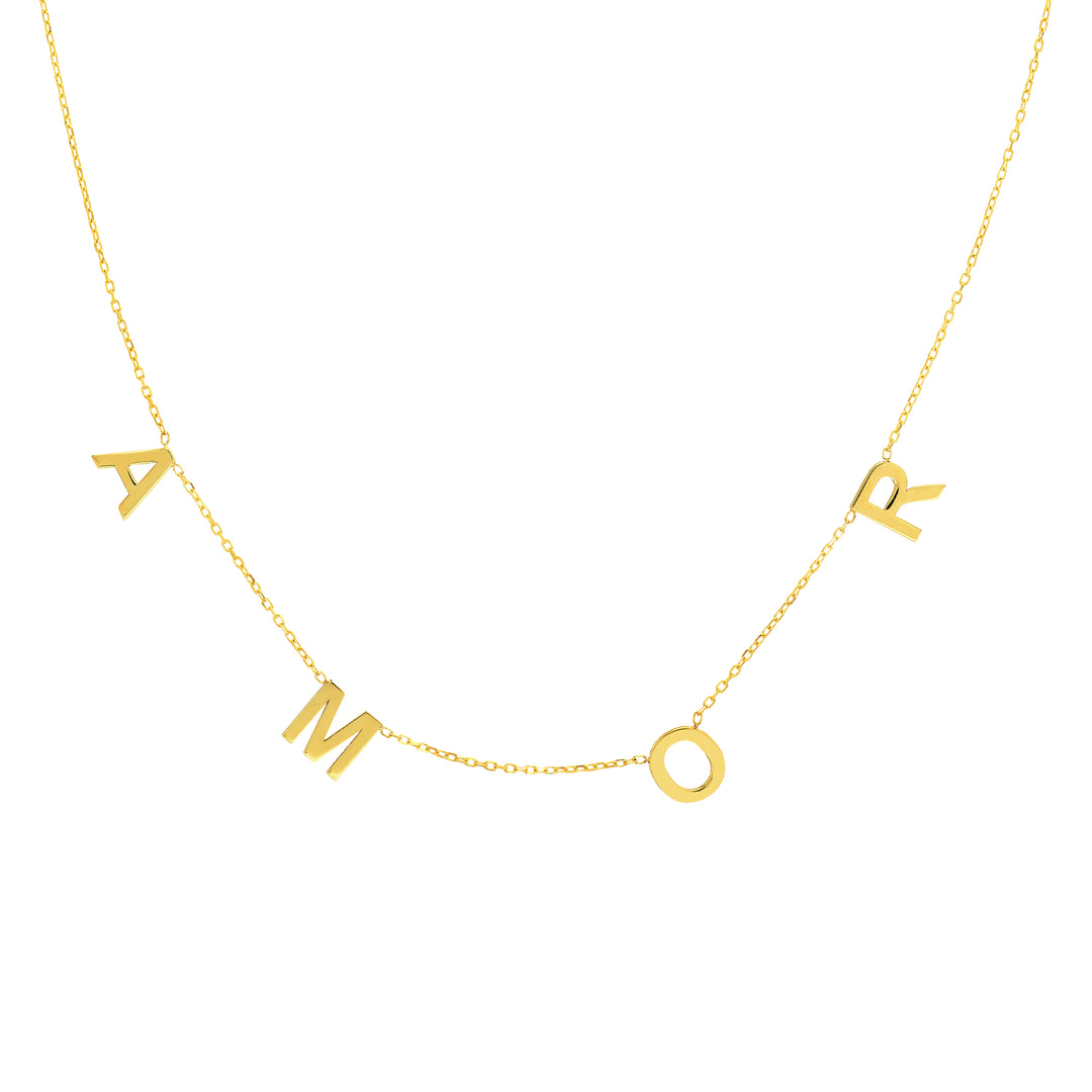 7mm Block Letter Stations Personal Necklace