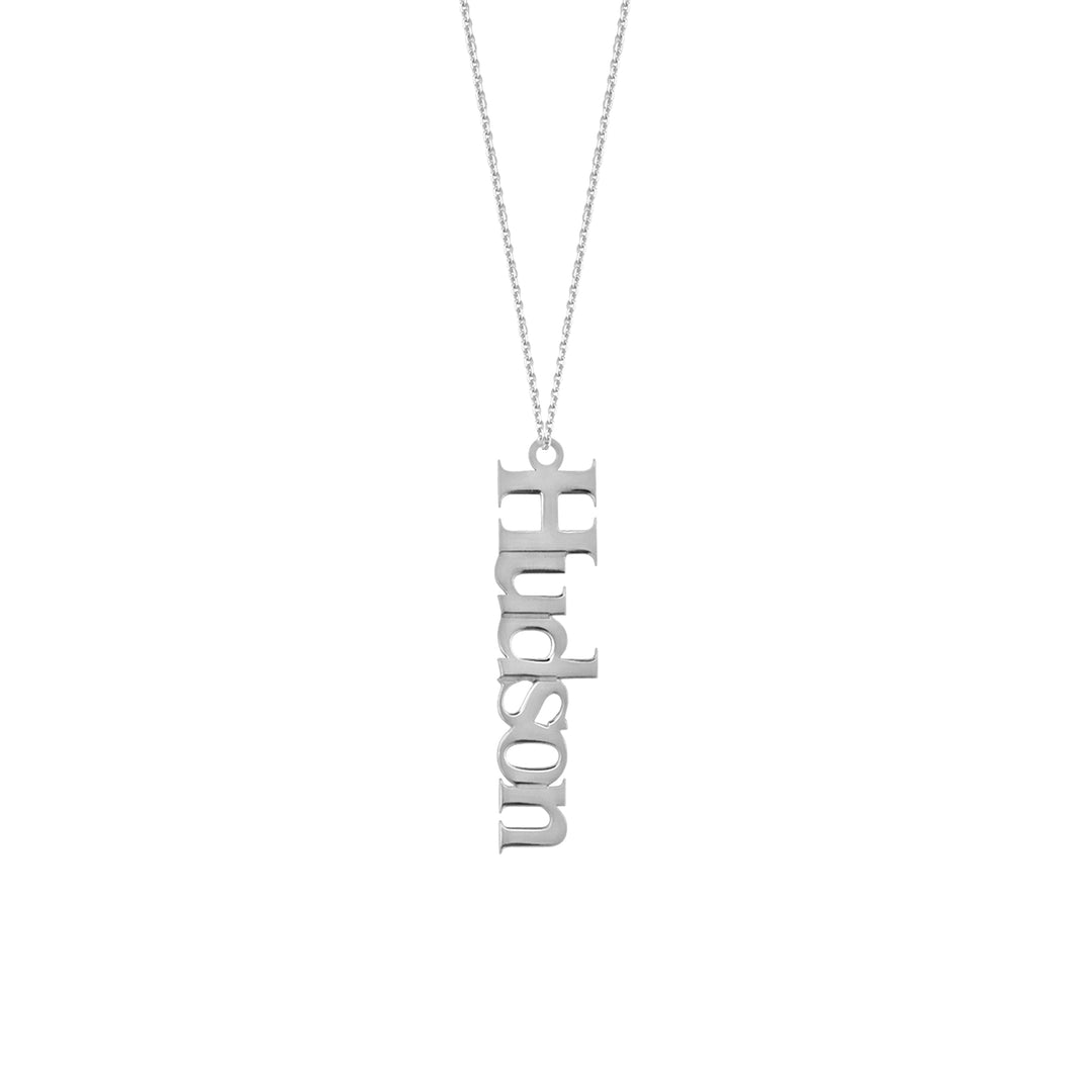 7mm Vertical Typewriter Font Necklace