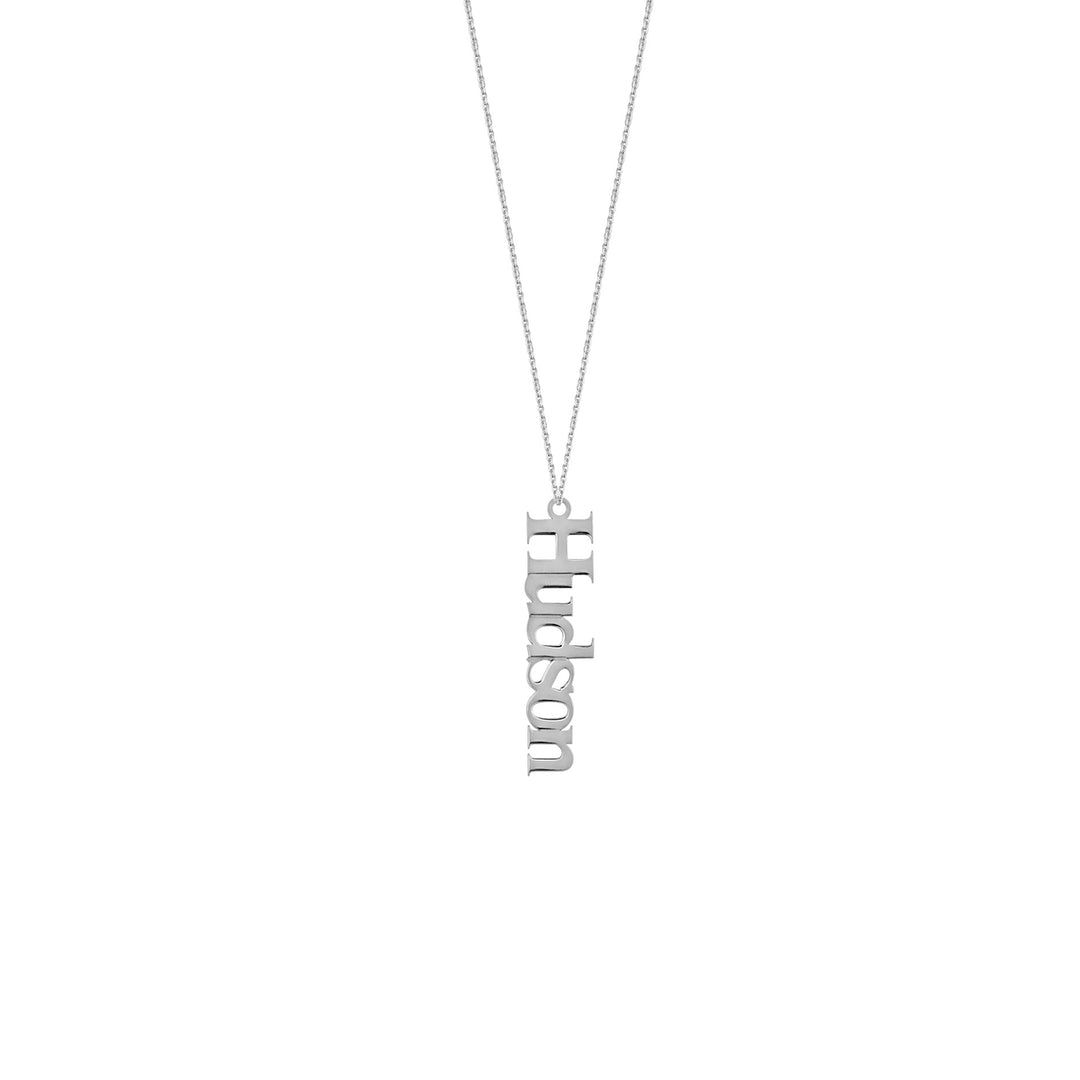 5mm Vertical Typewriter Font Necklace