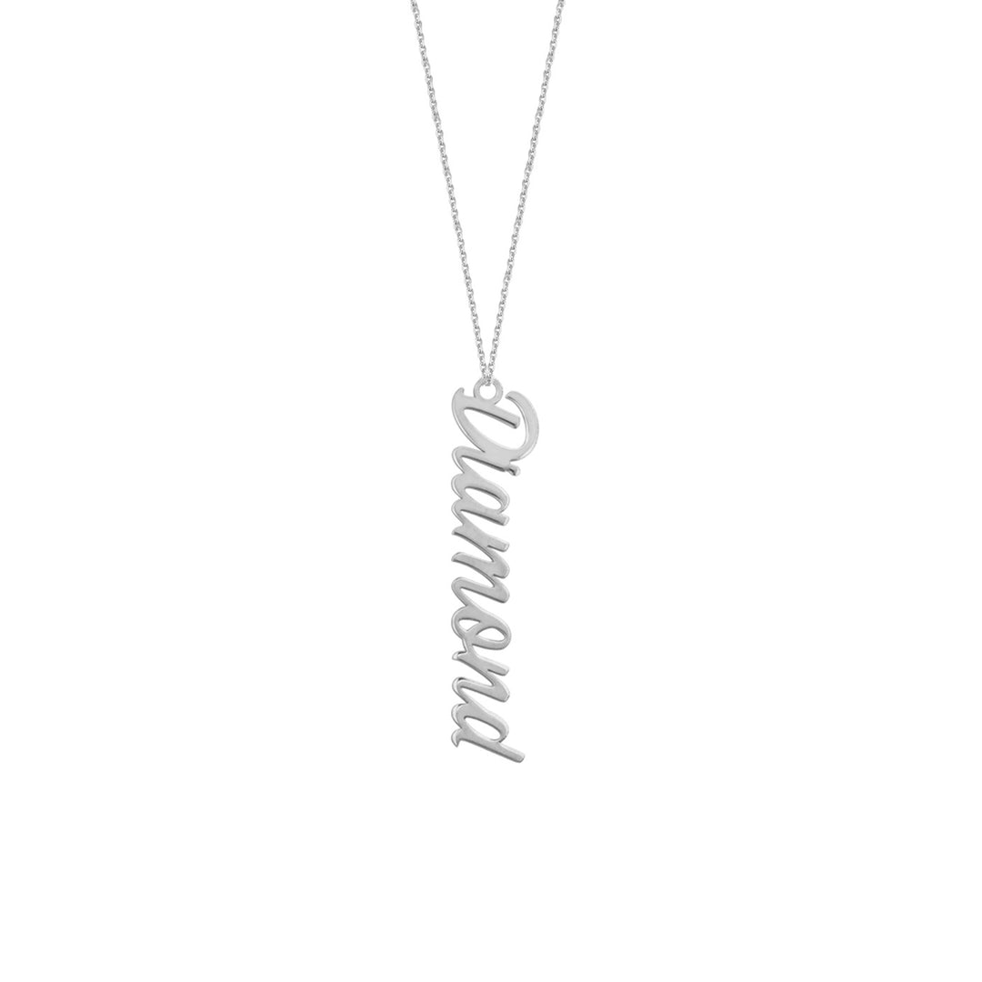 7mm Vertical Script Font Necklace