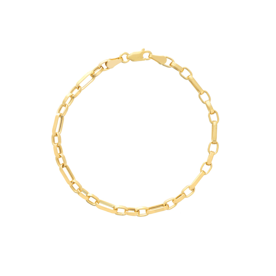 Figaro Oval Link Chain Bracelet