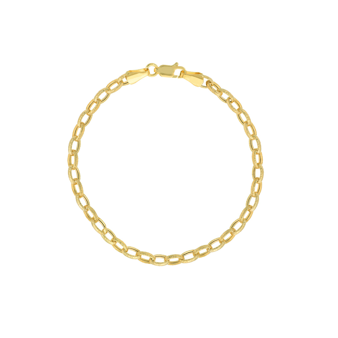 Textured Oval Forzentina Chain Bracelet