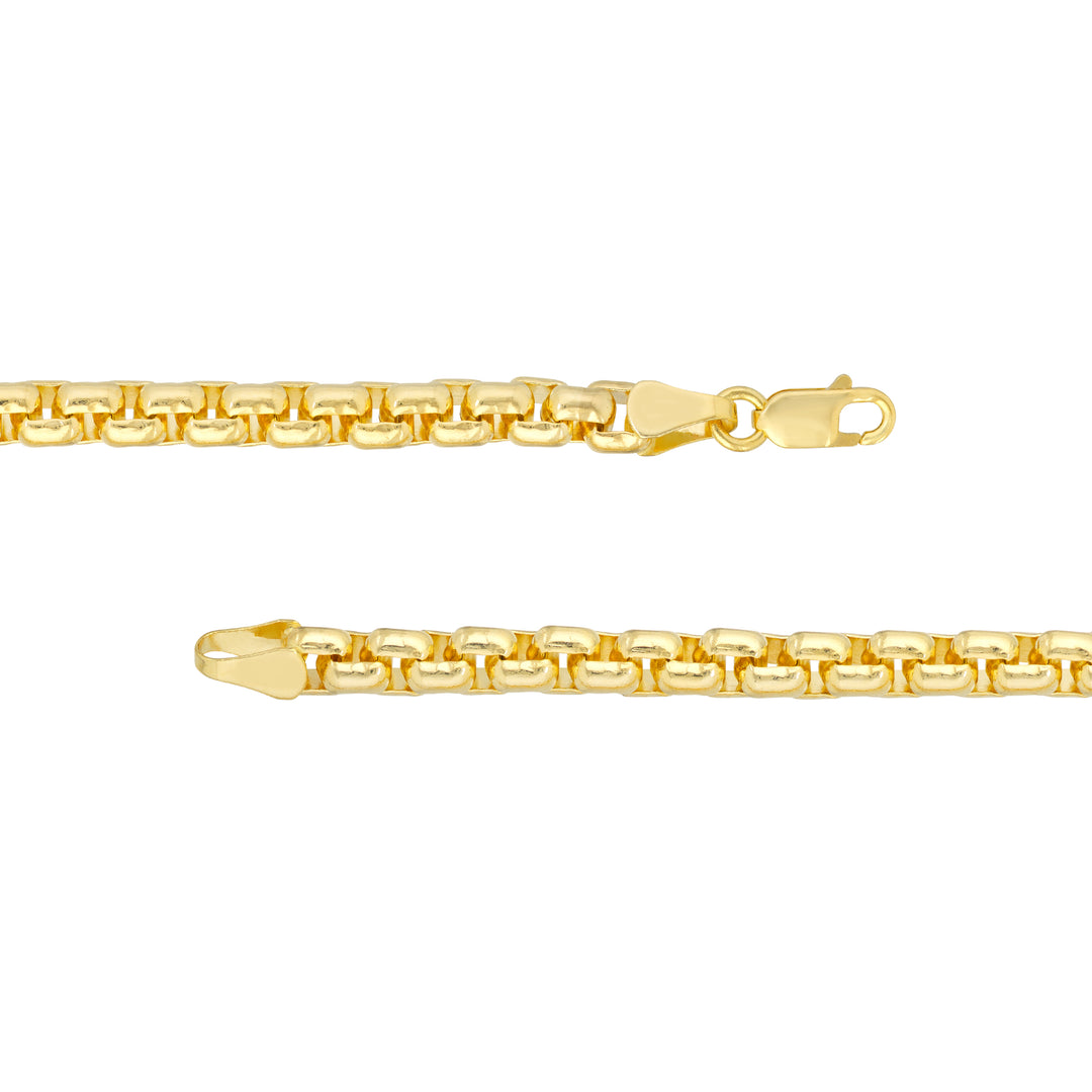 4.95mm Solid Round Box Chain with Lobster Lock