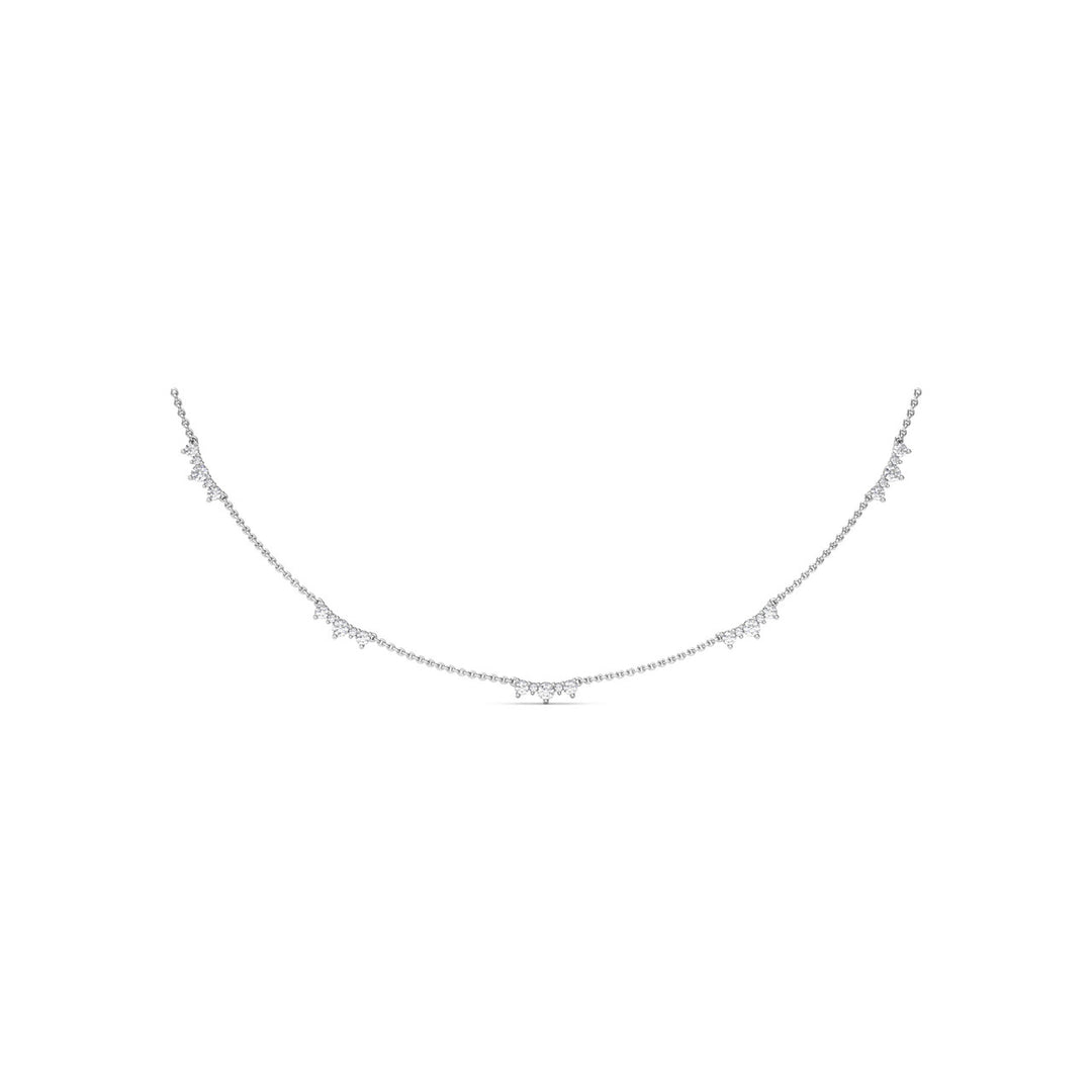 Five Stone Diamond Station Necklace