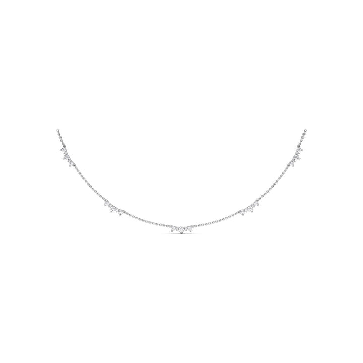 Five Stone Diamond Station Necklace