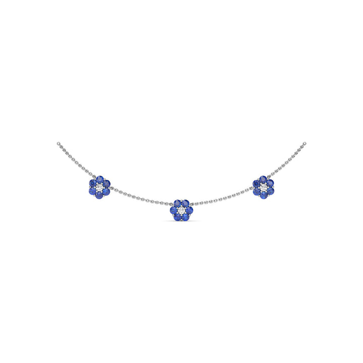 Magnolia Sapphire and Diamond Necklace