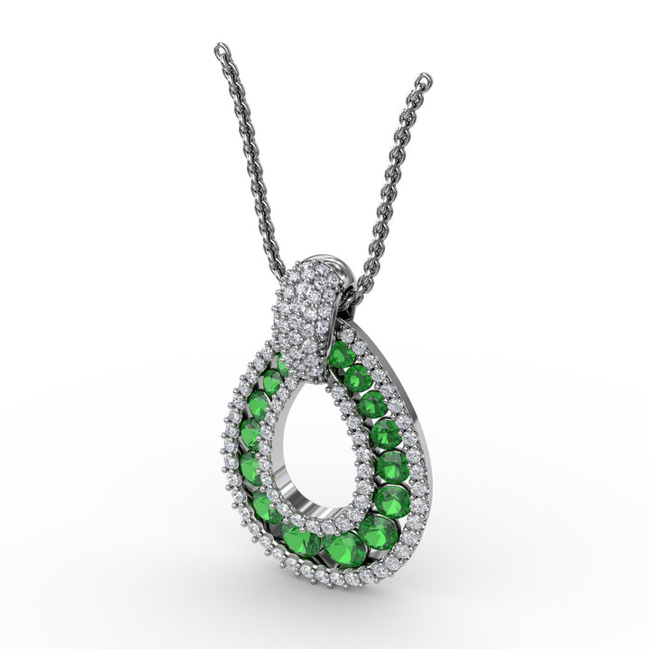 Steal The Spotlight Emerald and Diamond Pendant