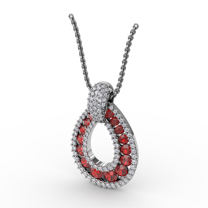 Steal The Spotlight Ruby and Diamond Pendant