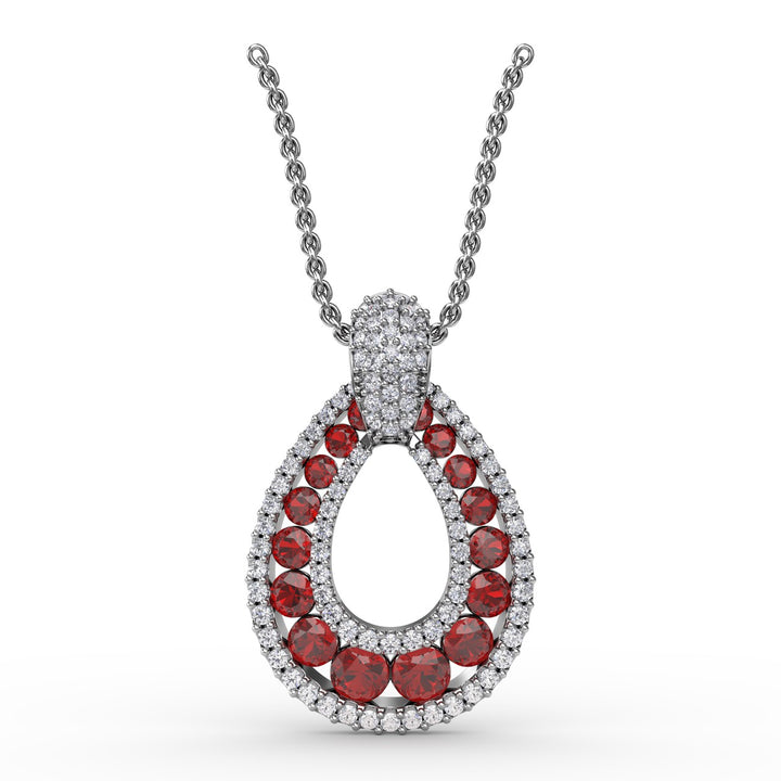 Steal The Spotlight Ruby and Diamond Pendant