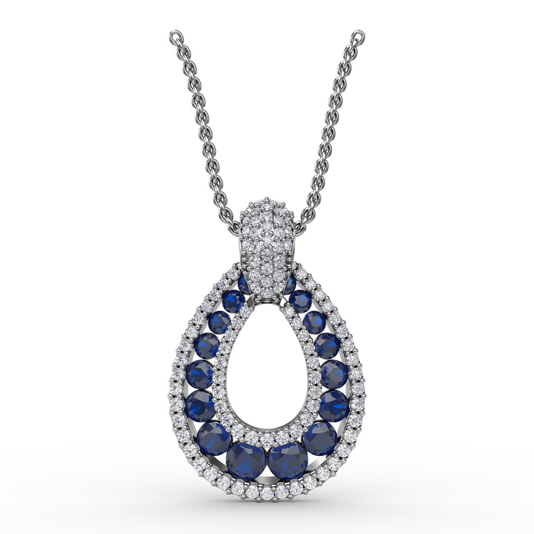 Steal The Spotlight Sapphire and Diamond Pendant