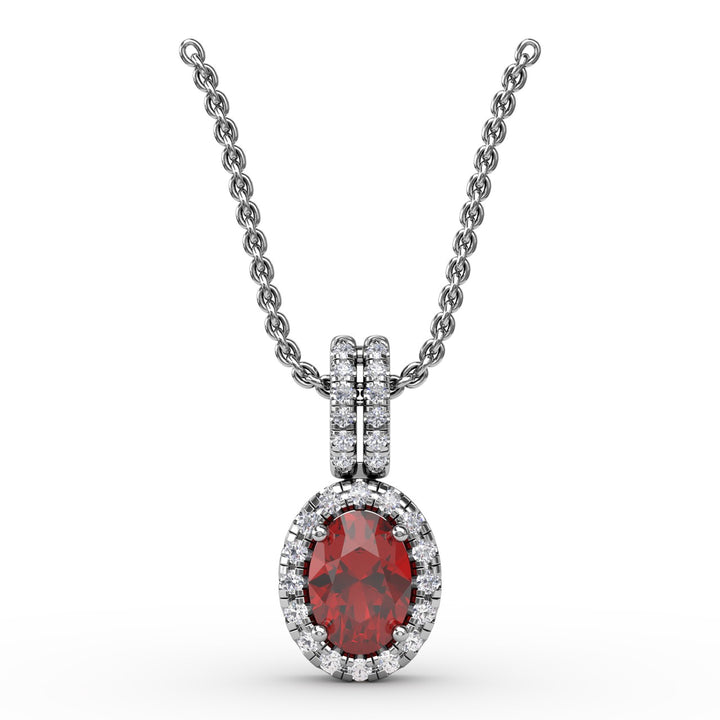 Sophisticated Ruby and Diamond Pendant