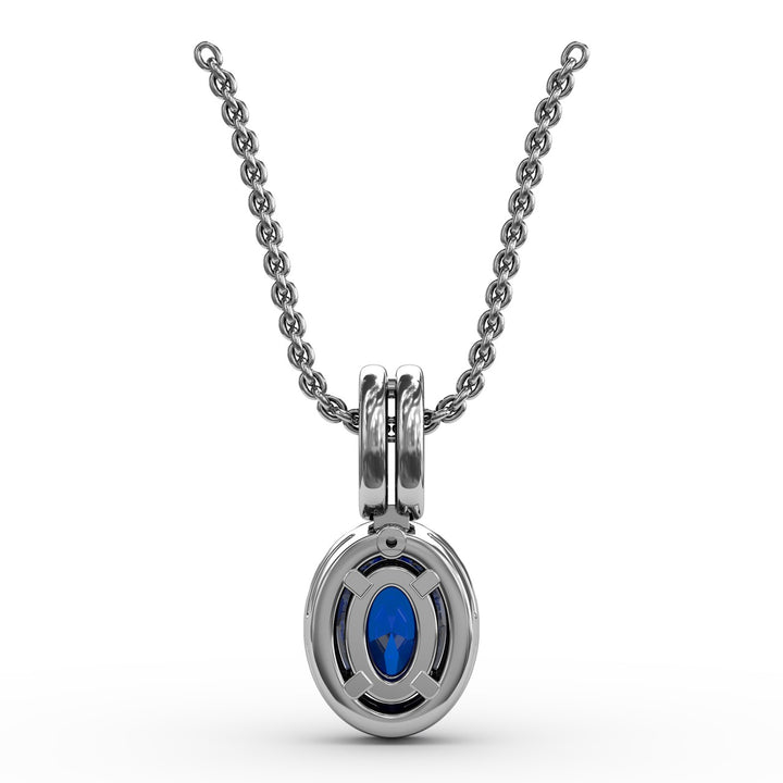 Sophisticated Sapphire and Diamond Pendant