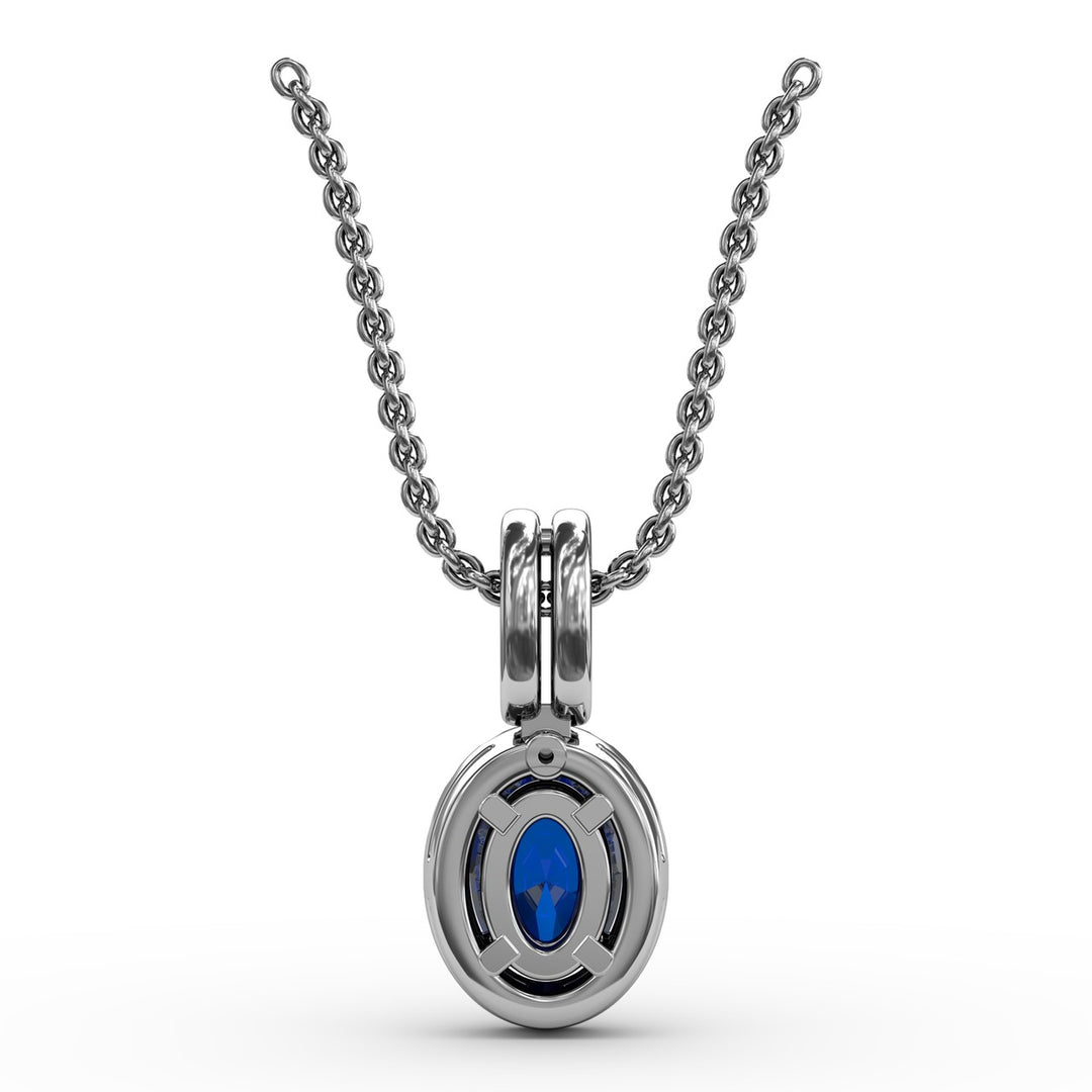 Sophisticated Sapphire and Diamond Pendant