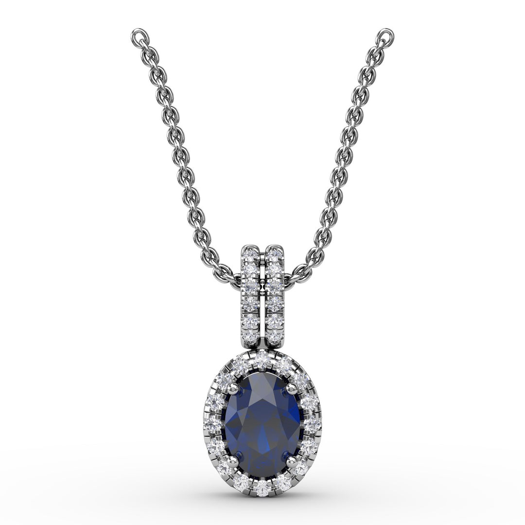 Sophisticated Sapphire and Diamond Pendant