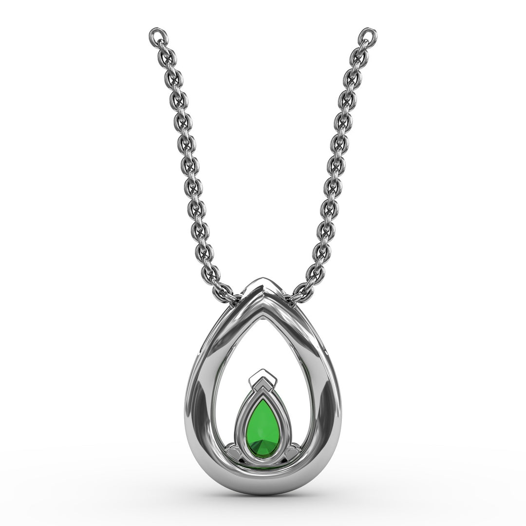 Tears of Love Emerald and Diamond Pendant