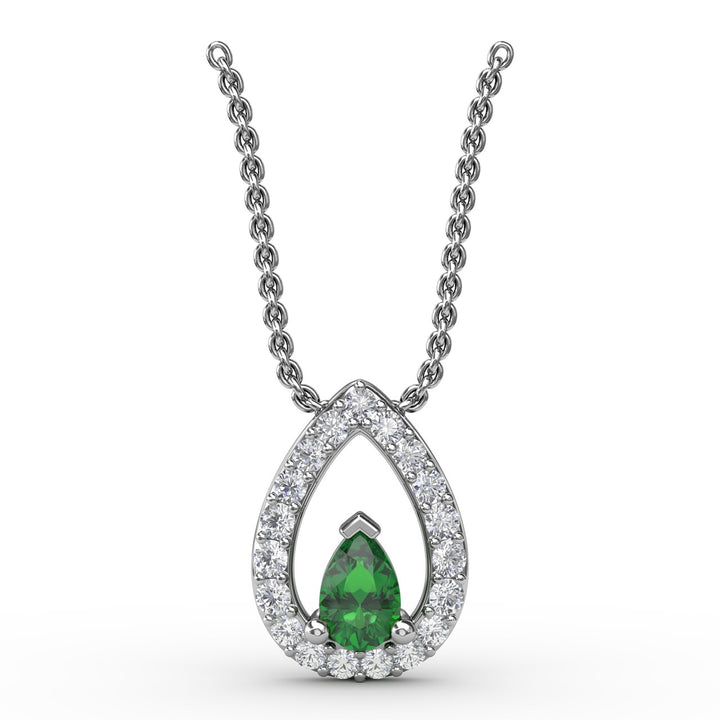 Tears of Love Emerald and Diamond Pendant