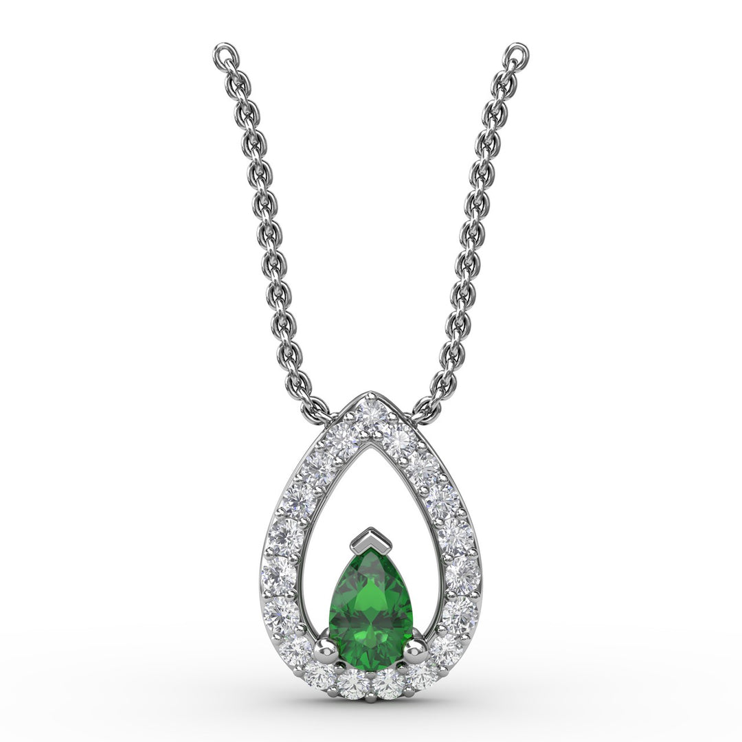 Tears of Love Emerald and Diamond Pendant