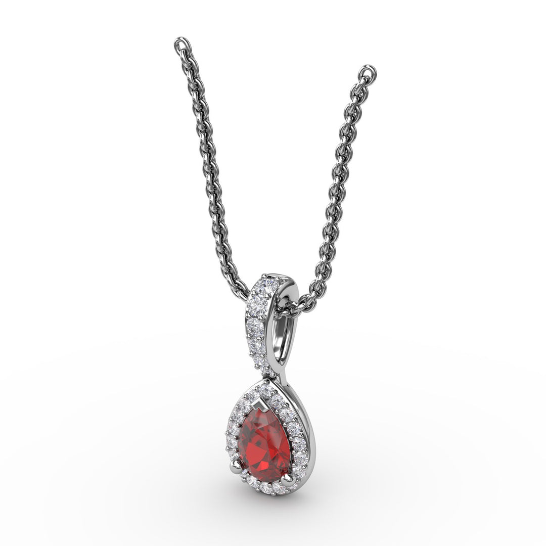 Statement Ruby and Diamond Pendant