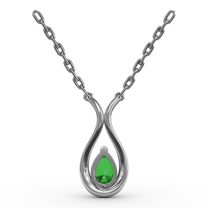 Feel The Love Emerald and Diamond Pendant