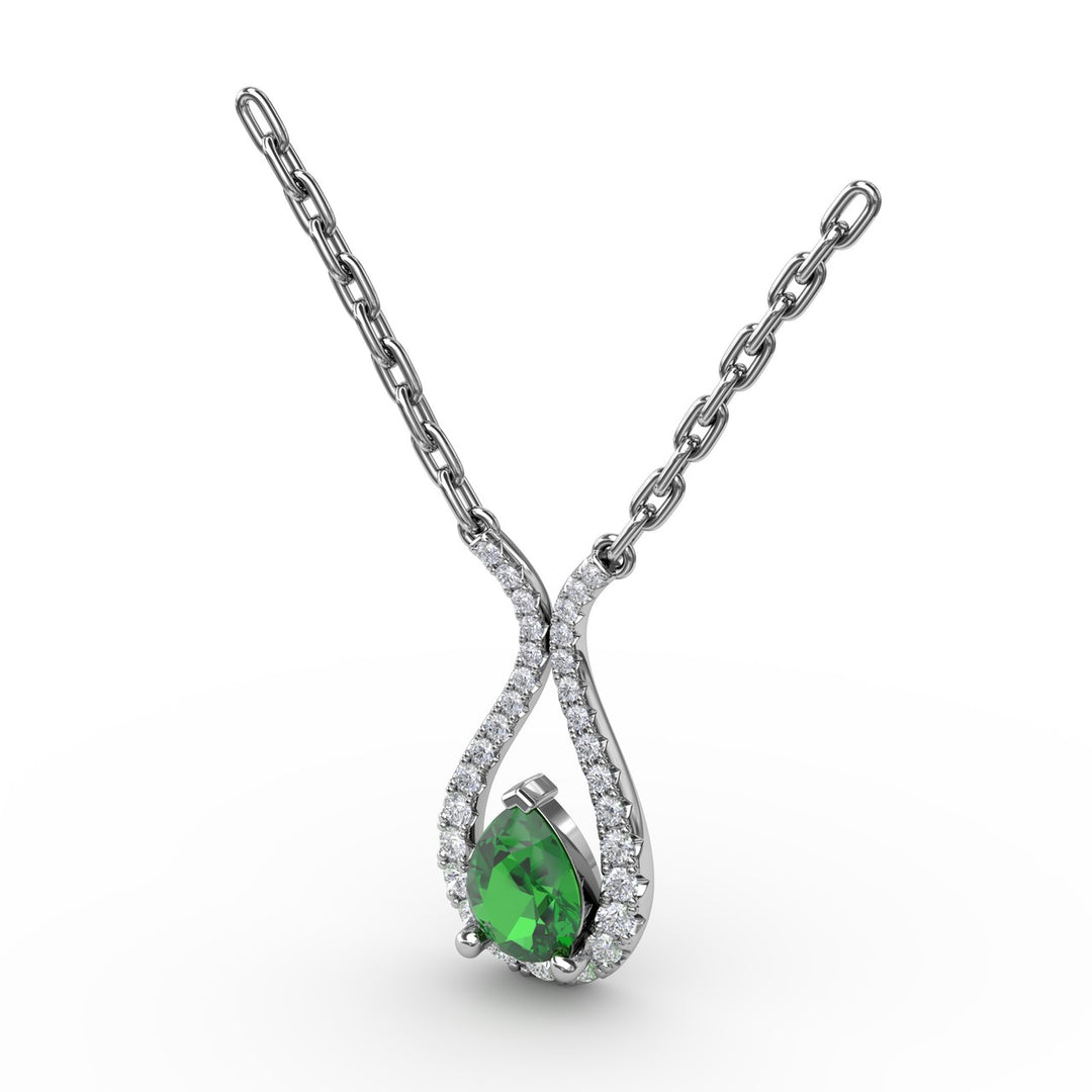 Feel The Love Emerald and Diamond Pendant