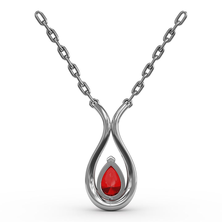 Feel The Love Ruby and Diamond Pendant