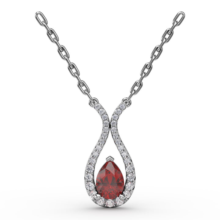 Feel The Love Ruby and Diamond Pendant