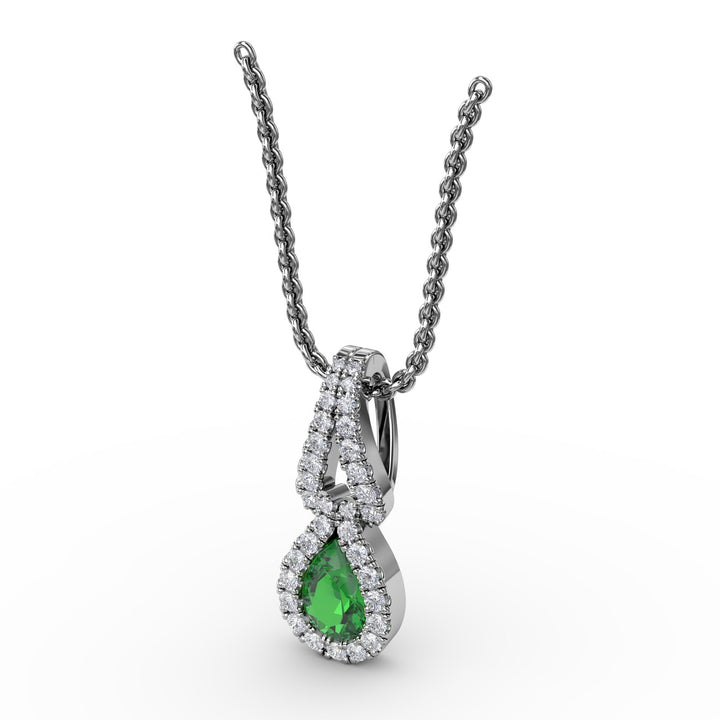 Make A Statement Emerald and Diamond Pendant