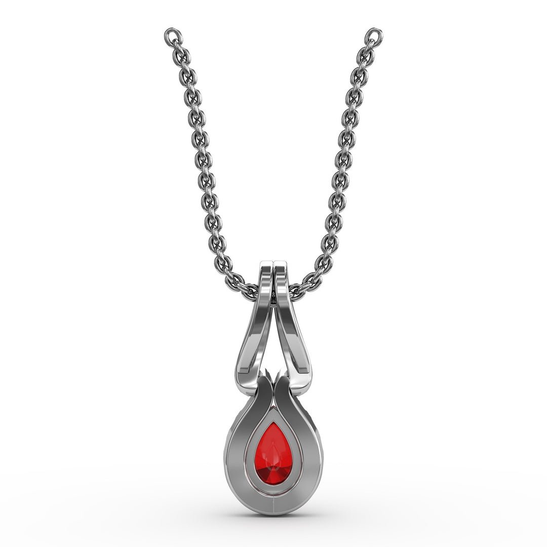 Make A Statement Ruby and Diamond Pendant