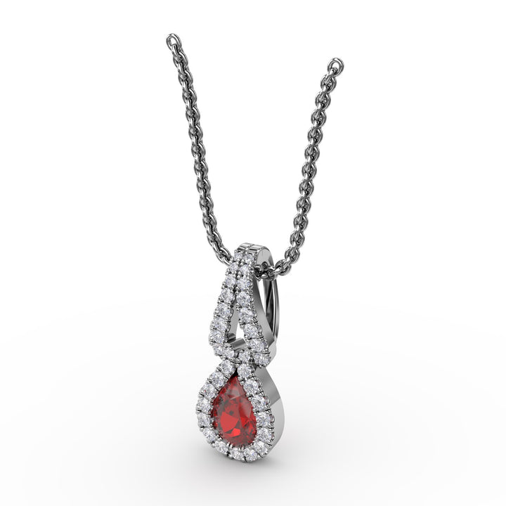 Make A Statement Ruby and Diamond Pendant