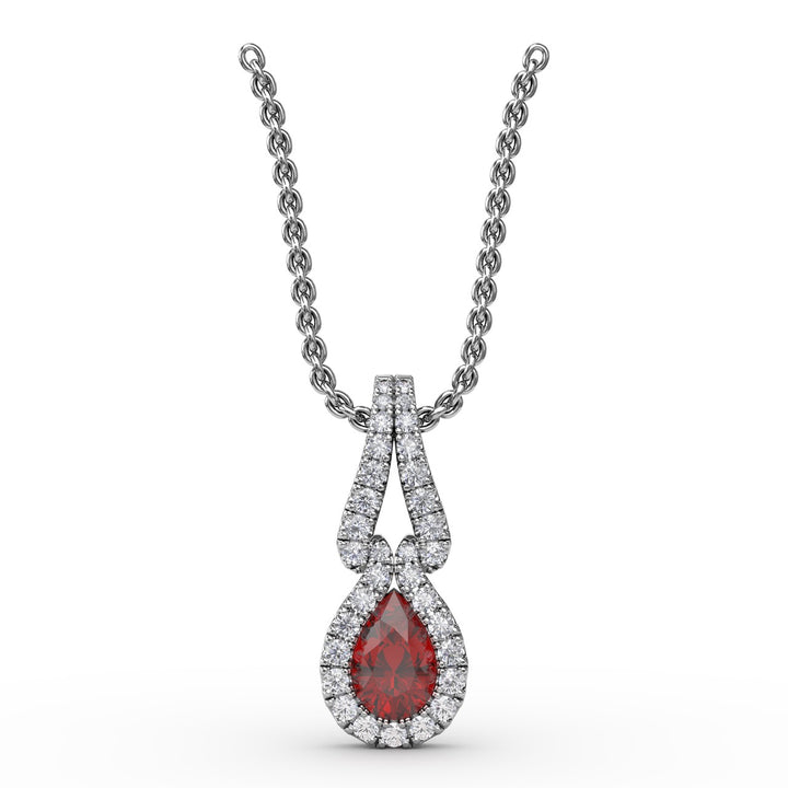 Make A Statement Ruby and Diamond Pendant