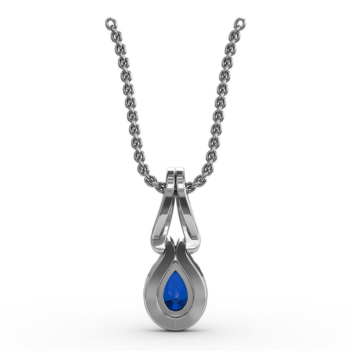 Make A Statement Sapphire and Diamond Pendant