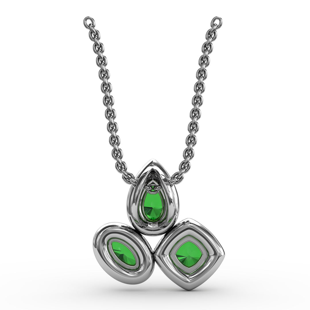 Never Dull Your Shine Emerald and Diamond Pendant