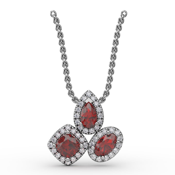 Never Dull Your Shine Ruby and Diamond Pendant