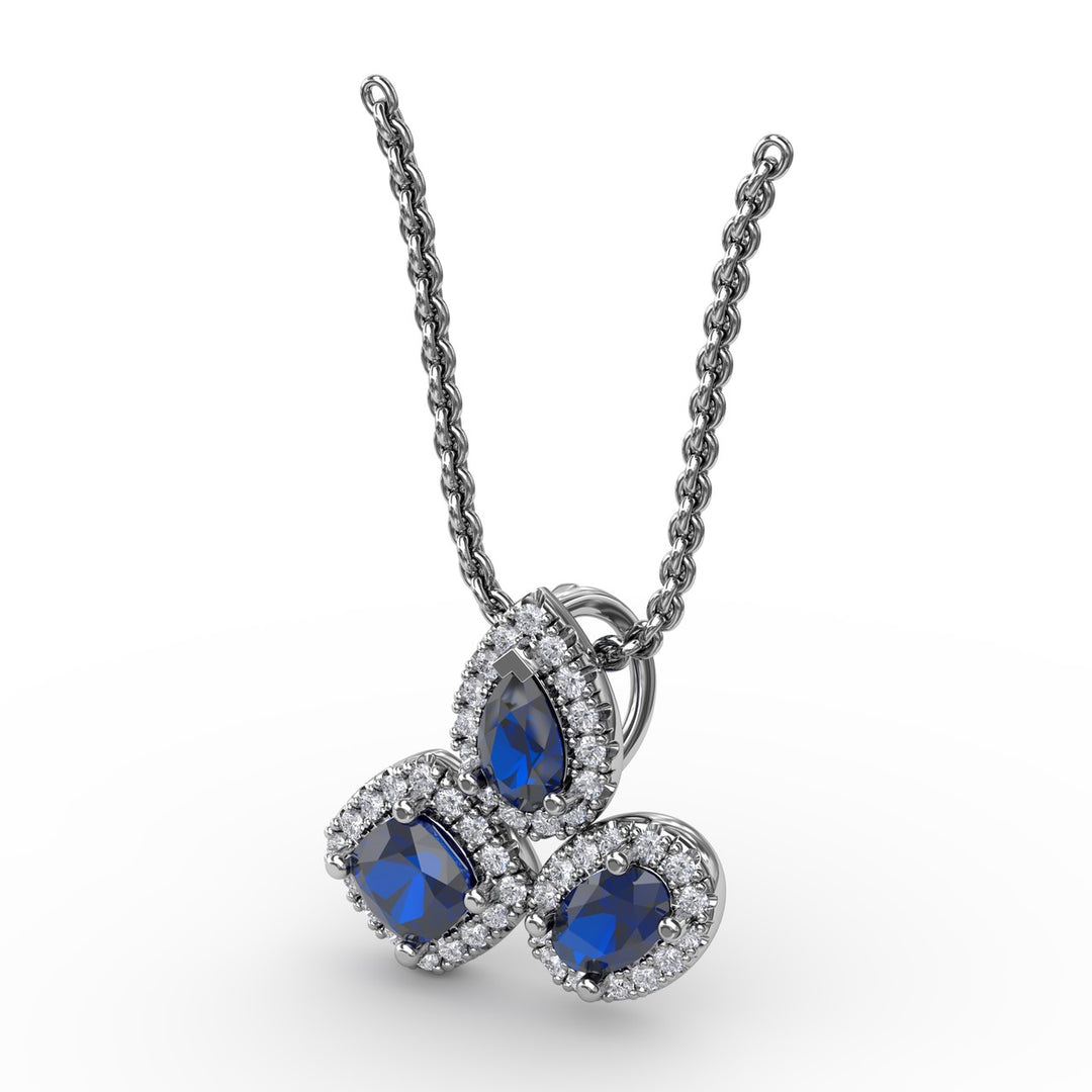 Never Dull Your Shine Sapphire and Diamond Pendant