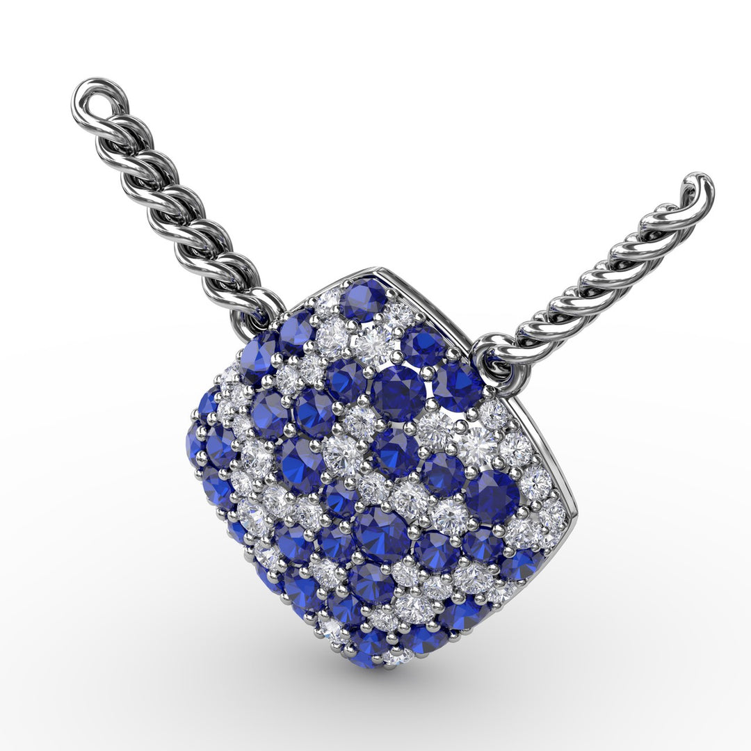 Up The Glam Sapphire And Diamond Pendant