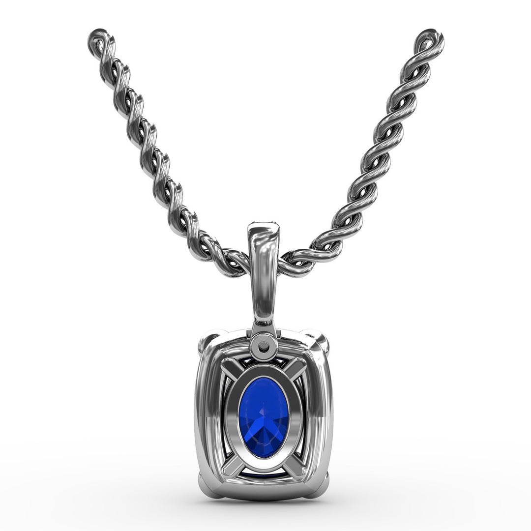 Feel The Elegance Sapphire and Diamond Pendant