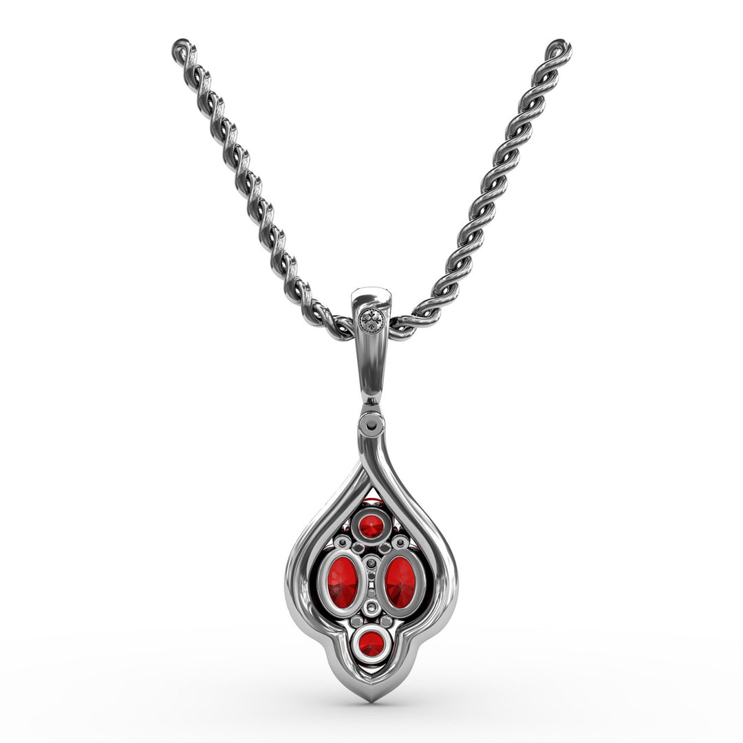 Precious Ruby and Diamond Pendant