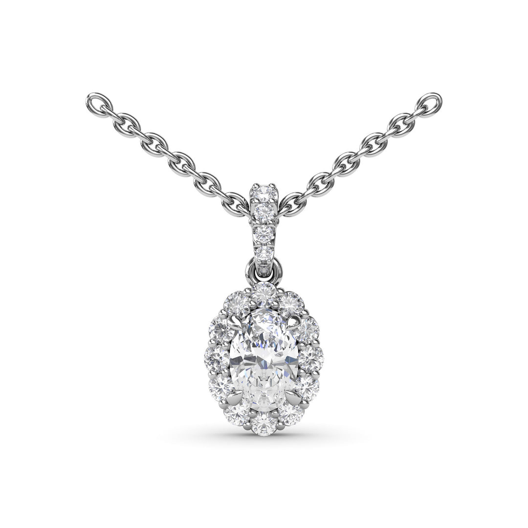 Diamond Halo Necklace