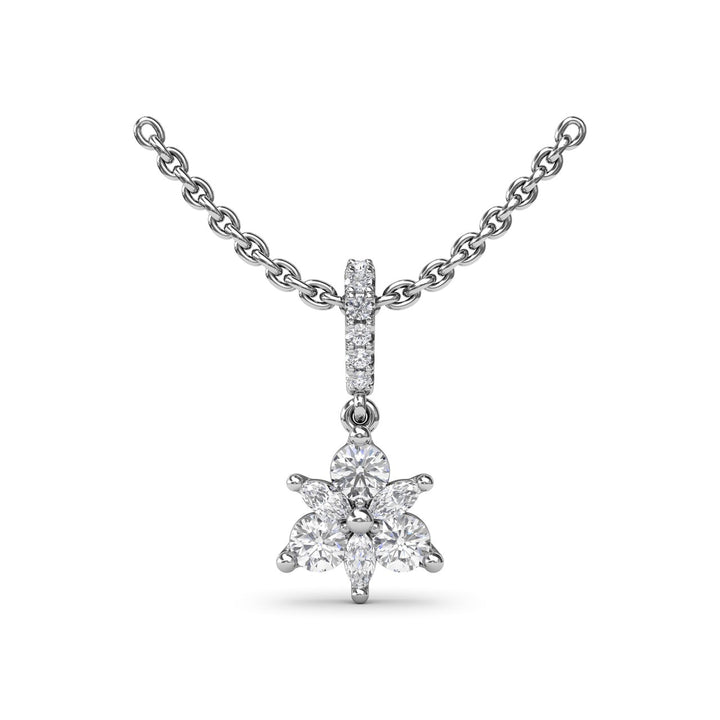 Trio Stud with Marquise Diamond Pendant