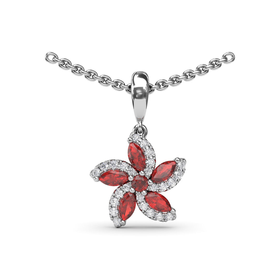 Ruby and Diamond Catalina Pendant