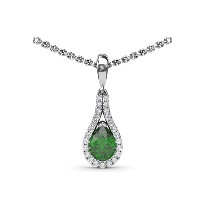 Emerald and Diamond Wrap Pendant