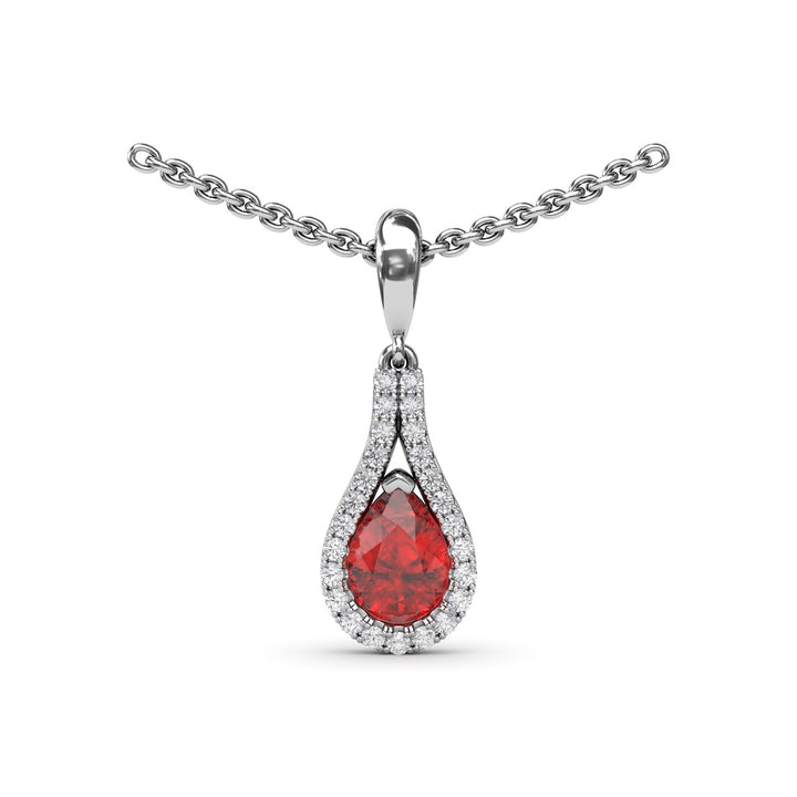 Ruby and Diamond Wrap Pendant