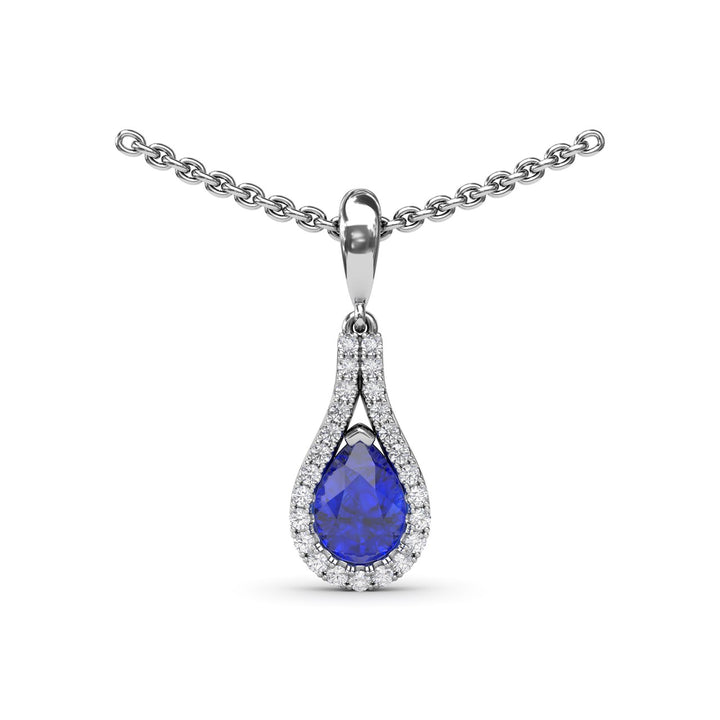 Sapphire and Diamond Wrap Pendant